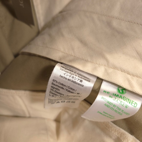 J Crew Pants Mens 28X30 Khaki Chino Slim Fit Tapered Stretch Twill Preppy NEW - Picture 7 of 9